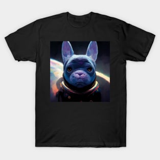 Alien French Bulldog Astronaut T-Shirt